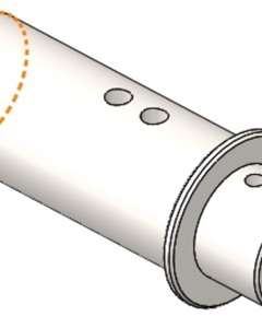 Shaft Ø45,9 for gearmotor auger Ø89 TS